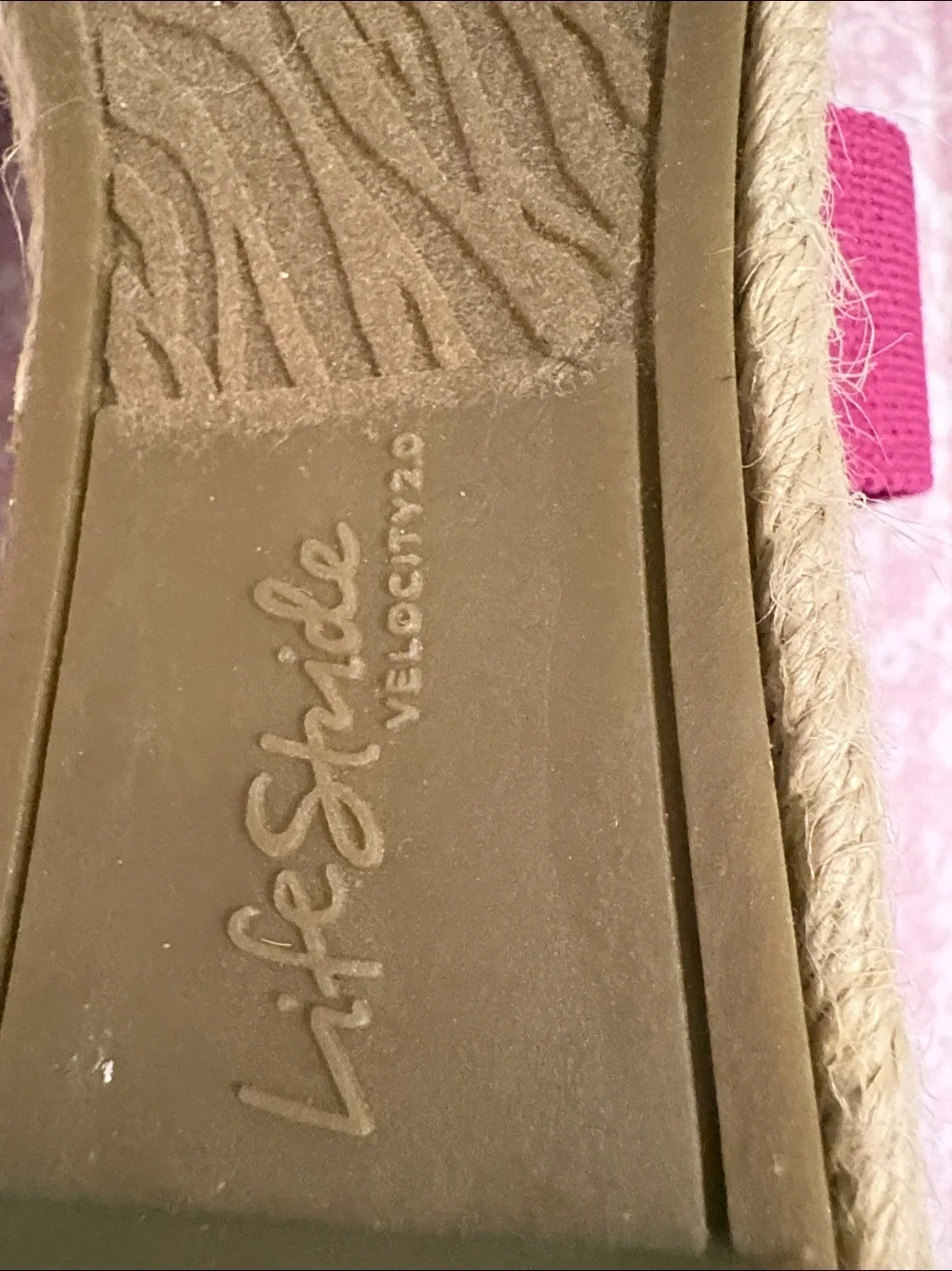 Life Stride Hot Pink Espadrille Slide